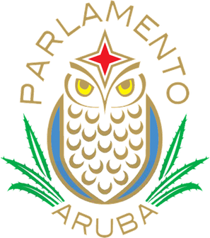 Logo of the Parliament of Aruba Aruba Shoko